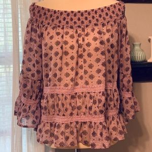 NWT Charming Charlie’s Purple Off The Shoulder Top
